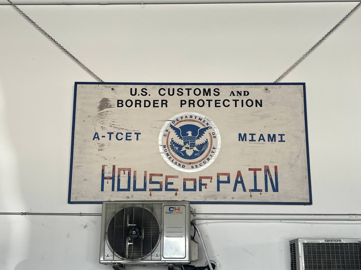 The signage for the ‘House of Pain’ museum at Port Miami.