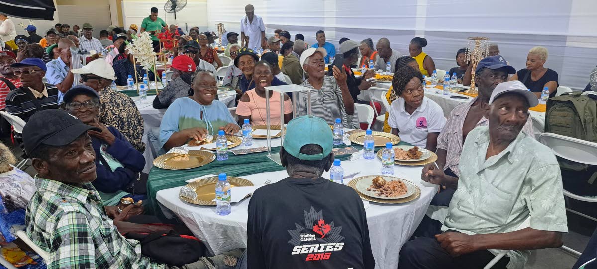 This 2024 photo shows senior citizens at an event in Buff Bay, Portland. 