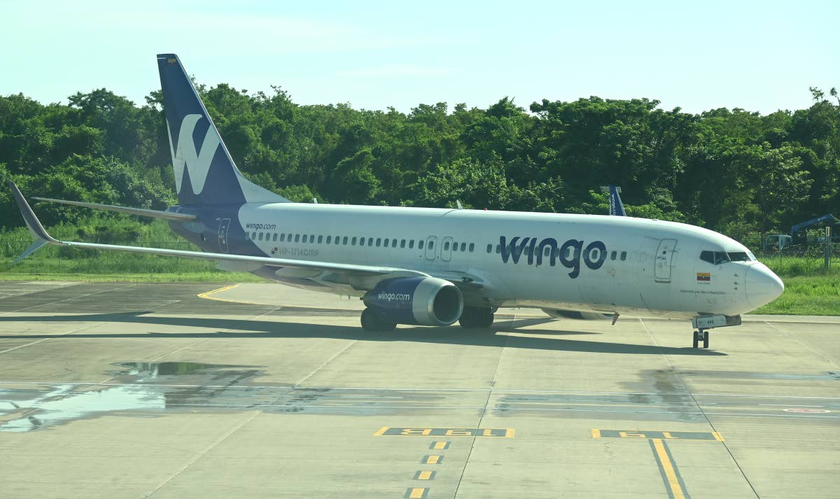 One of the two Wingo Airlines mystery flights from Colombia arriving in Montego Bay on Thursday.