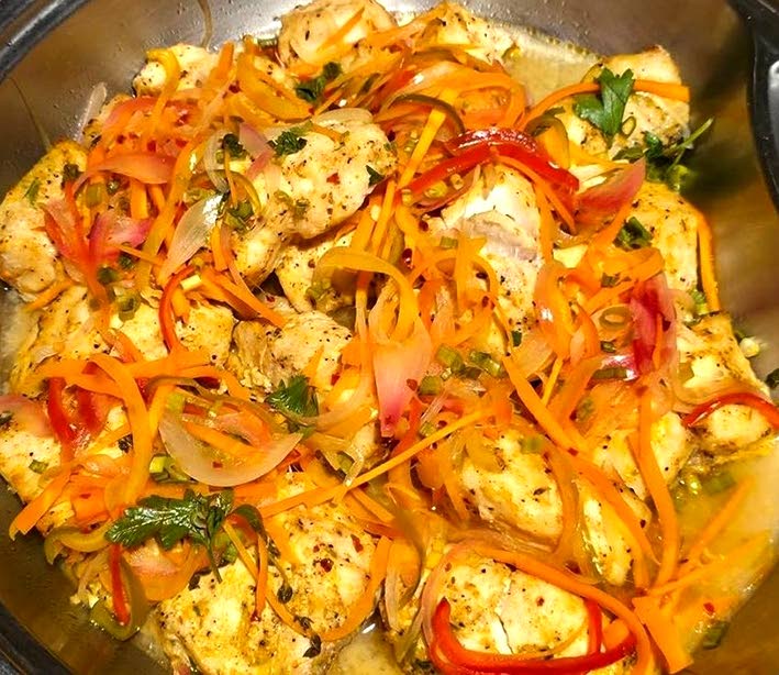 Rohan Leach’s escoveitch fish served at the All Schools Jamm2 event. 