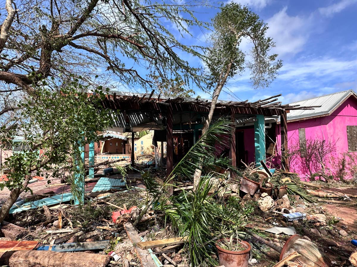 This home in St Elizabeth sustained severe damage during Hurricane Melissa.