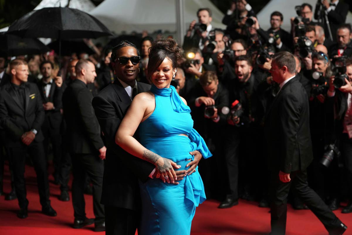 A$AP Rocky and Rihanna pose for photographers upon departure from the premiere of the film ‘Highest 2 Lowest’ at the 78th international film festival in Cannes, southern France on Monday, May 19.