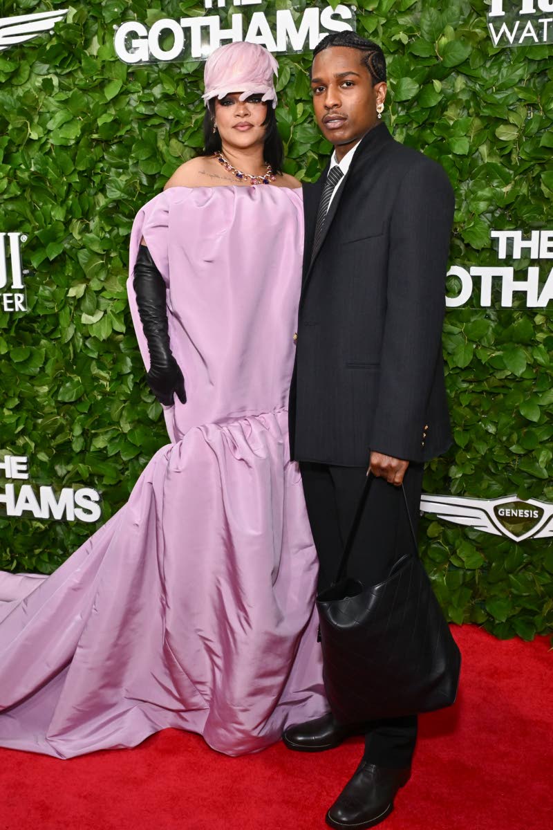 Rihanna (left) and partner A$AP Rocky. 