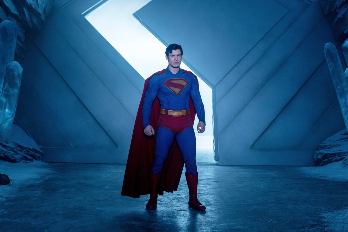 David Corenswet in a scene from ‘Superman’.