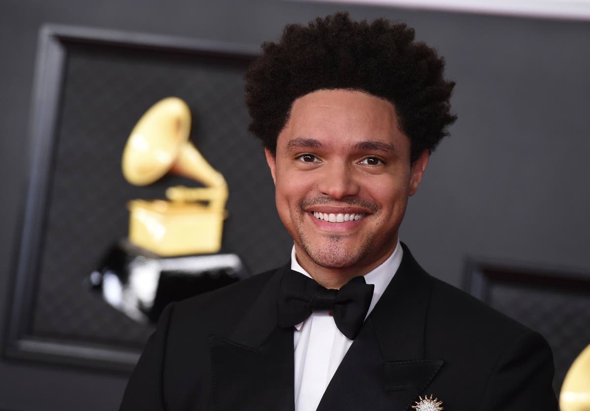  Trevor Noah appears at the 63rd annual Grammy Awards in Los Angeles on March 14, 2021. He will host the Grammys for the sixth and last time.