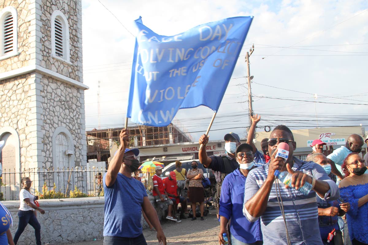 
This 2022 photo shows Clarendon Neighbourhood Watch-JCF Peace March which was organised under the theme ‘Resolving Conflict Without The Use Of Violence’.
