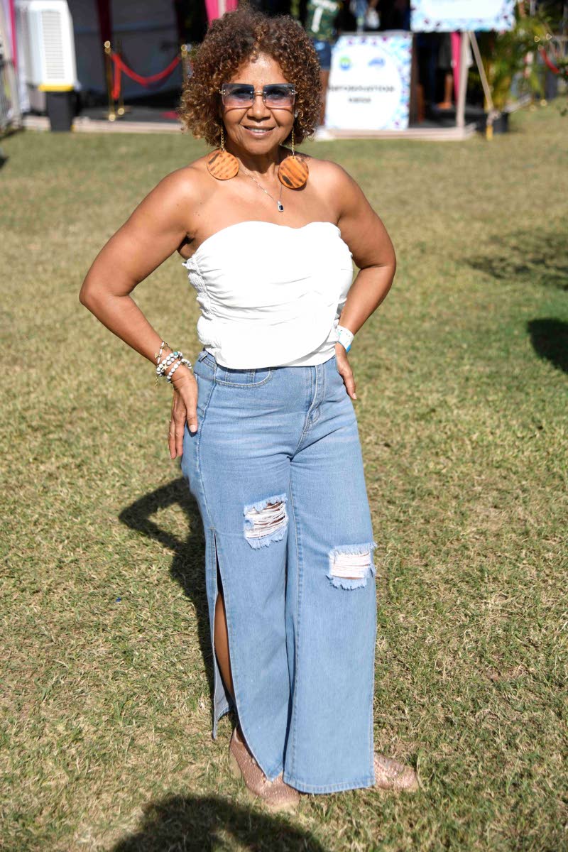 Norma Brown basks in the sun and savours all the goodies from the booths.