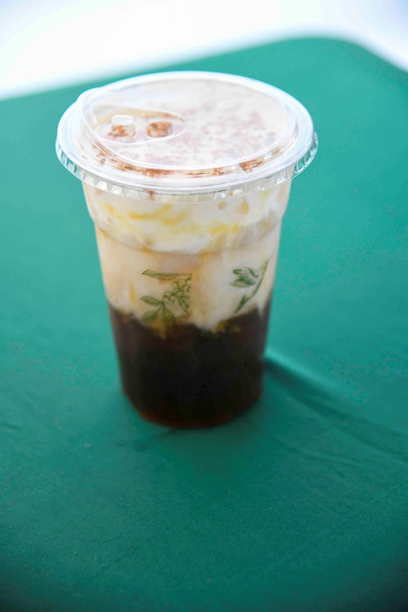 Café Dolce’s banana bread iced latte.