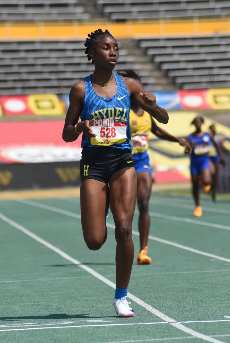 Hydel’s Nastassia Fletcher ... a member of three successful 4x400m teams at Penn Relays.