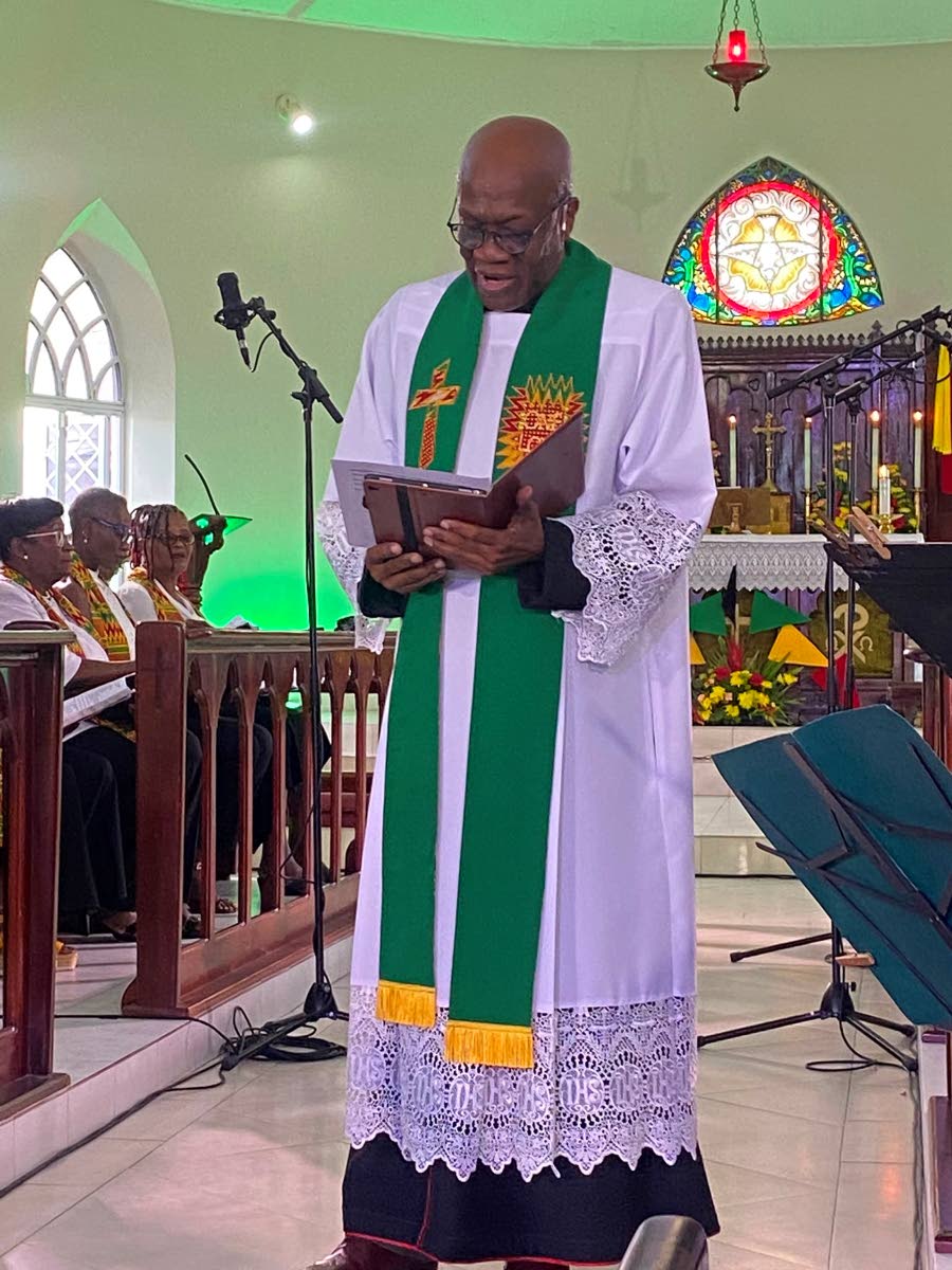 The Reverend Canon Dr Monrelle Williams inside the St Barnabas Church in St Michael, Barbados.