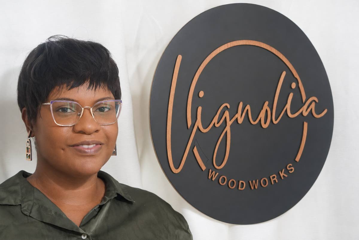 Alesha Robinson, co-owner  of Lignolia Woodworks.
