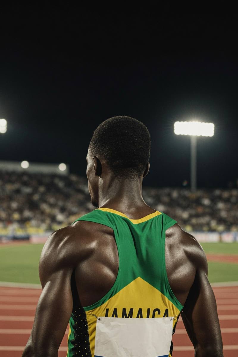 Image of an athlete, generated by Grok AI.