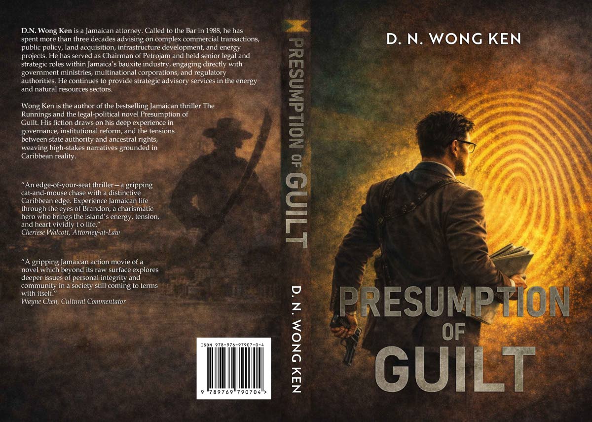 Cover of ‘Presumption of Guilt’ authored by attorney-at-law David Wong Ken.