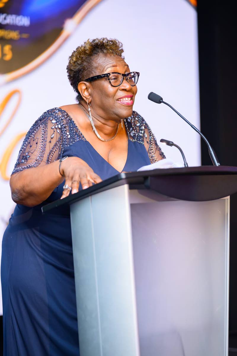 Former Director of Public Prosecutions Paula Llewellyn delivers a keynote address to principals during the Ministry of Education’s Region Five Back-to-School Conference and Gala Awards Ceremony on Wednesday.