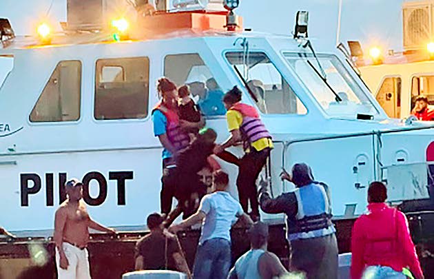 Children were among the dozens rescued after the ‘MV Barima’ capsized last month.