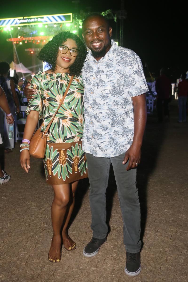 Danville Dockery, ICT consultant for the Transformation Implementation Unit, and his wife, Stephanie, accountant at the Jamaica Tourist Board, deliver double doses of patterns.