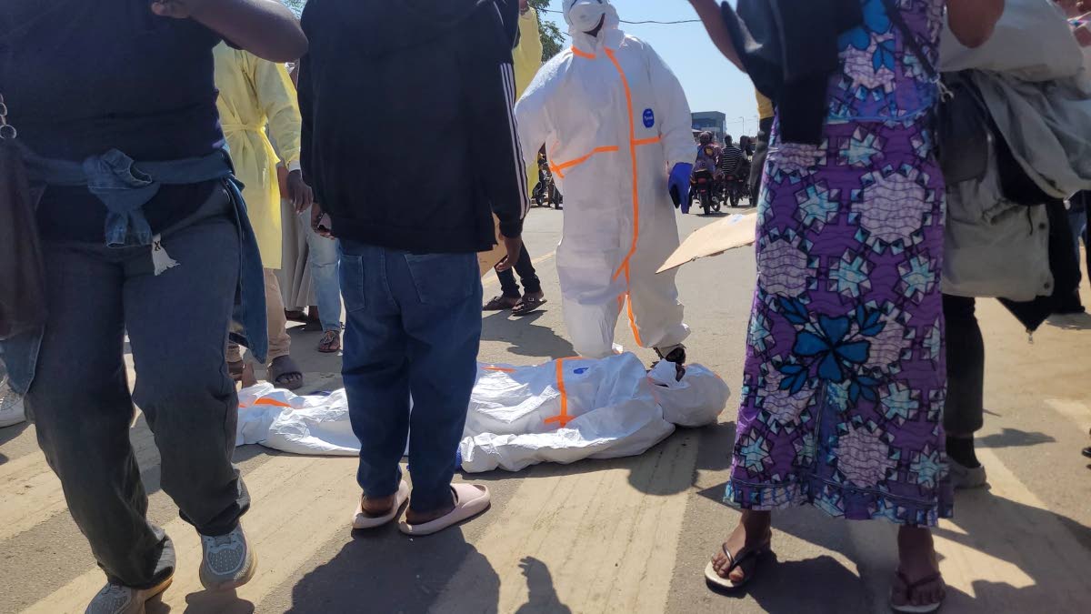 Health workers at the epicentre of the Ebola outbreak protest over unpaid wages at the provincial governor’s office in Ituri, eastern Congo.