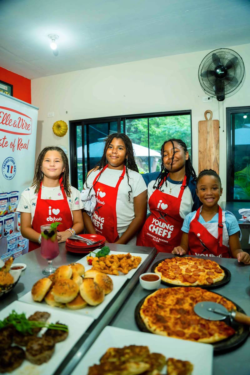 Young Chefs Cooking Club members showcase some of the dishes they created as part of the programme.