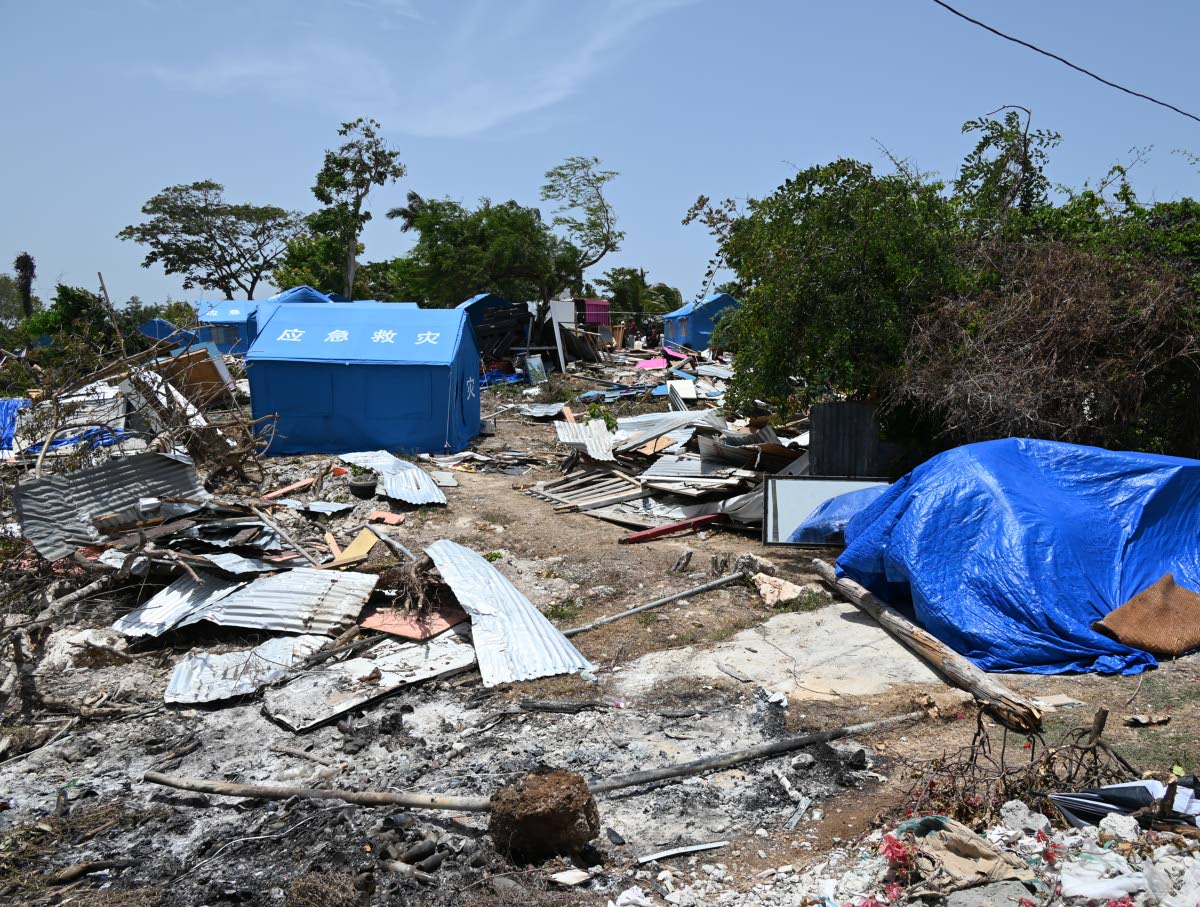 The aftermath at Coopers Pen, Trelawny, following the demolition of some 25 homes earlier this week.