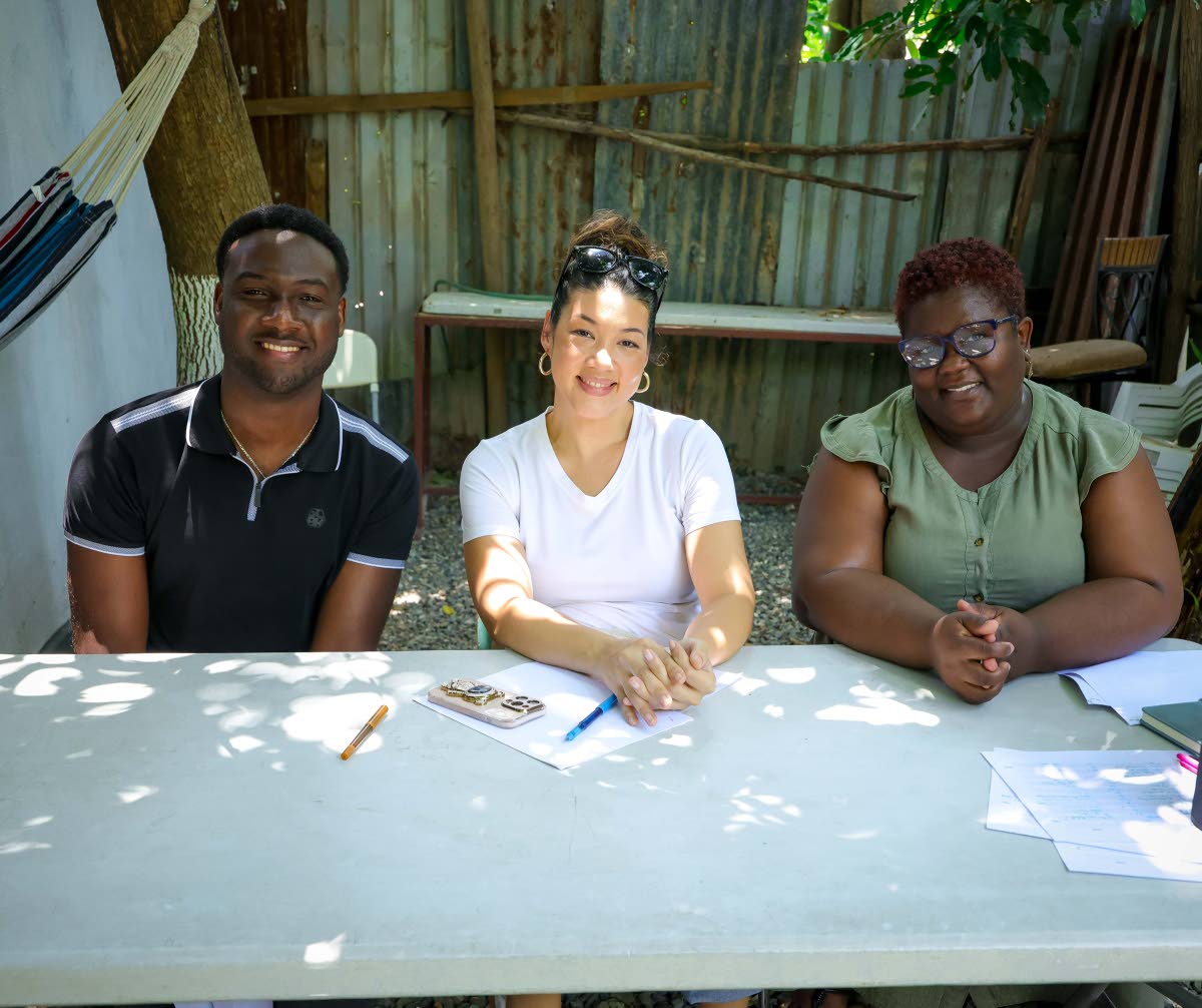 Lead trainers of The Voice House, musician and composer Evad Campbell (left), Tessanne Chin, founder and chairman of the Tessanne Chin Foundation, and vocal trainer Lori Burnette, during auditions for the 2026 Summer Singing Intensive.