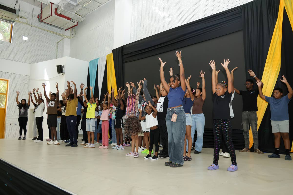 More than 50 students, selected from across the island for the free Summer Singing Intensive hosted by the Tessanne Chin Foundation, rehearse on stage ahead of the programme’s final showcase, scheduled for August 23 at the Louise Bennett Garden Theatre i