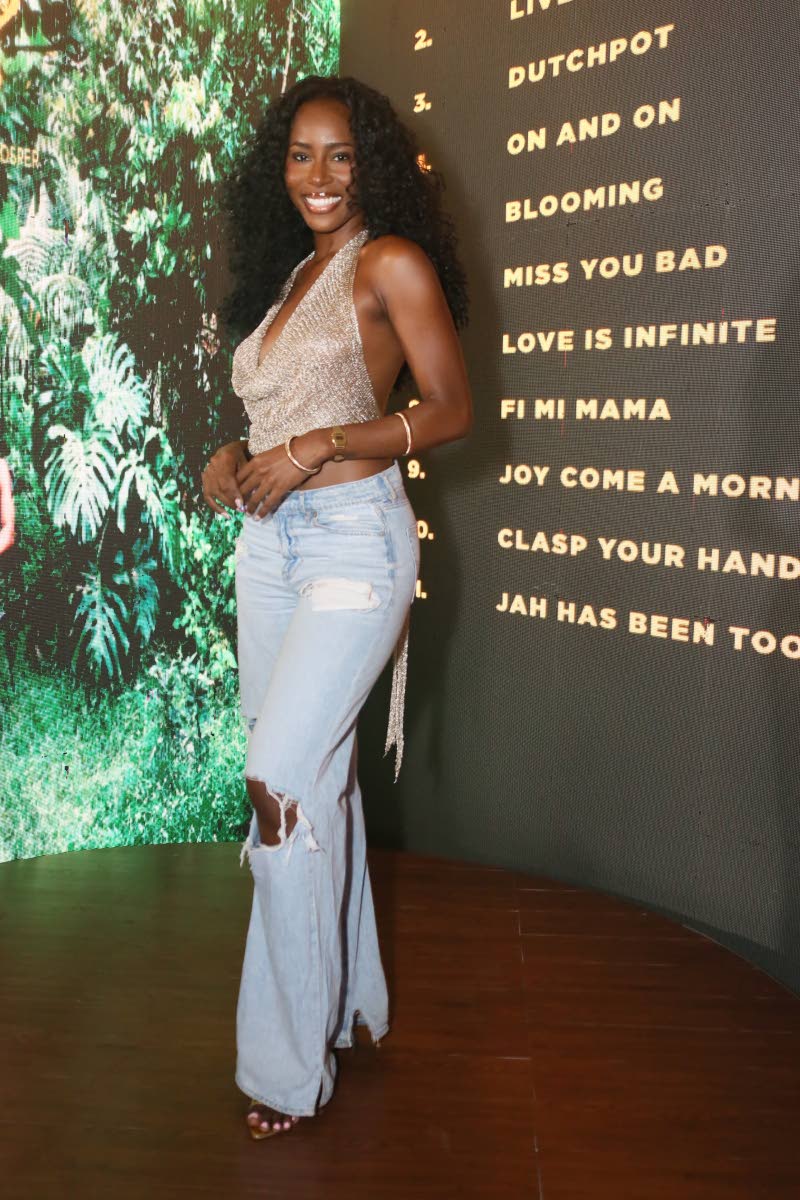 Alexsia Brady, Miss Universe Jamaica-Westmoreland second runner-up, shows off her svelte physique at D’Yani’s ‘LLAP’ album launch.