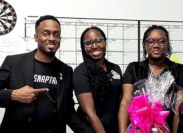 From left: Kingsley Jair Harrison, Sulandi Sutherland, and Preteginua Dixon of Target Technologies.