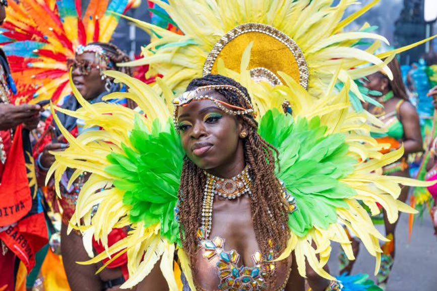 A spectacle of  colourful carnival costumes will be on display in Notting Hill.