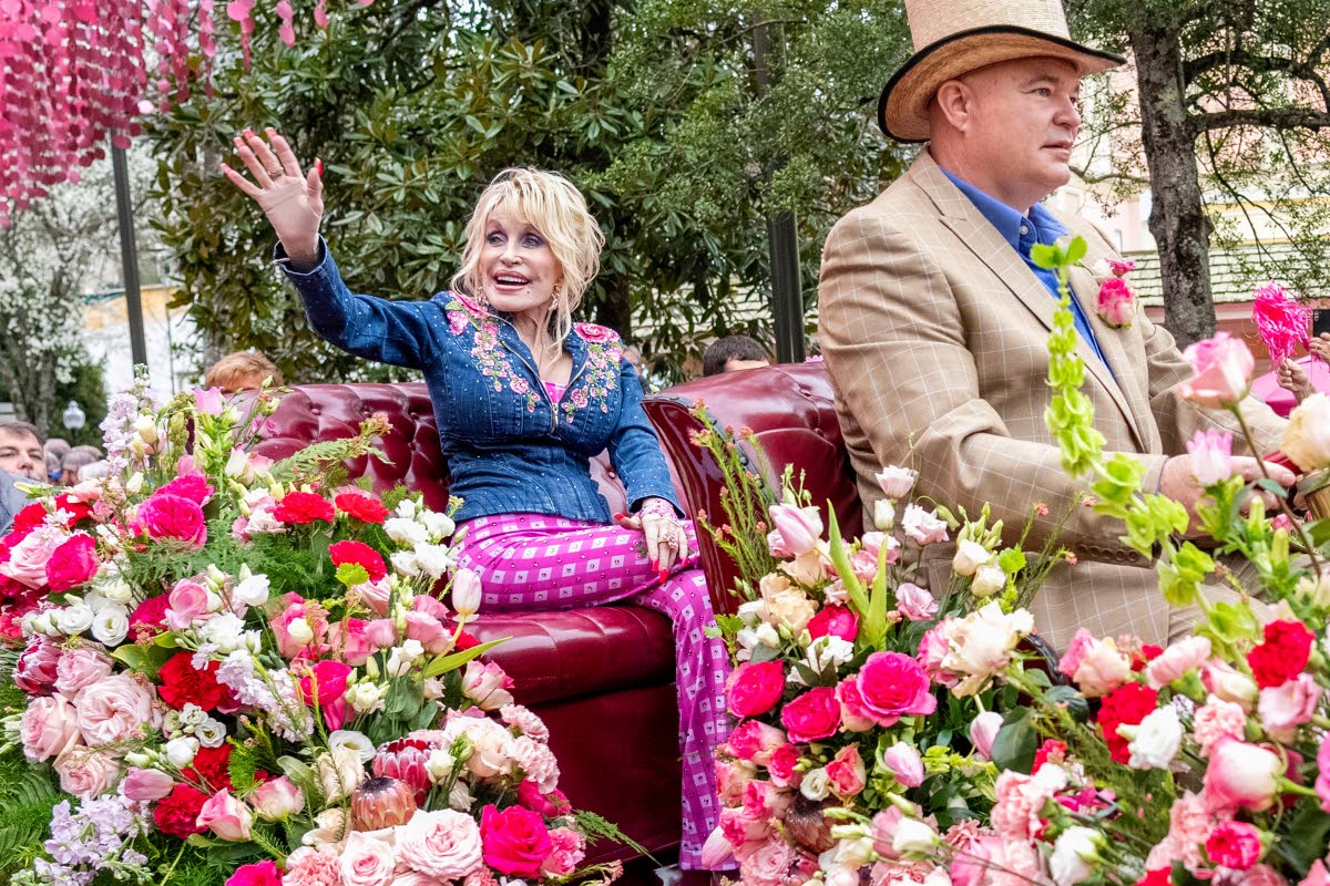 Dolly Parton appears at Dollywood’s Season Passholder and Media Day in Pigeon Forge, Tennessee, on March 8, 2024. 