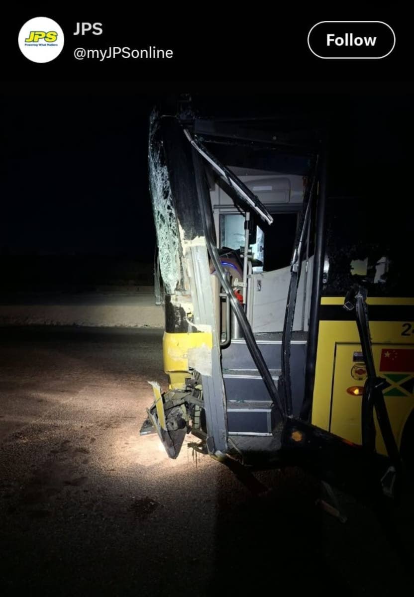Images posted on JPS’s social media pages show what appears to be a JUTC bus that had collided into a light pole in Naggo Head in Portmore, St Catherine, resulting in electrical wires being pulled to the ground. Sections of Portmore in St Catherine are n