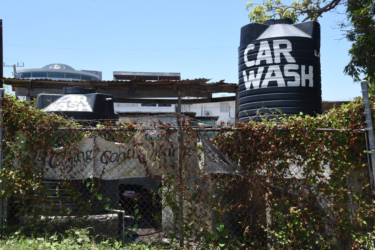 One of the tanks at the Kingston Gardens Public Car Wash in Kingston.
