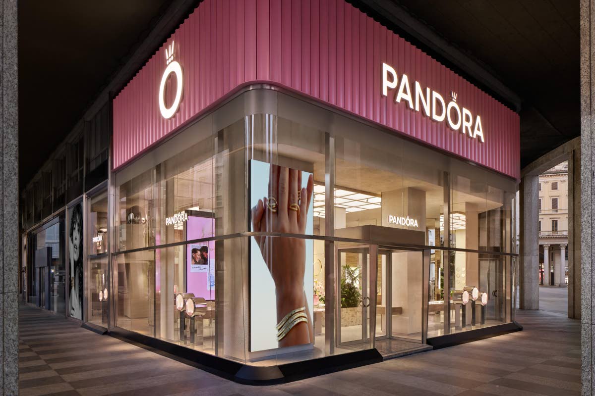 The Pandora flagship store in Milan, Italy. 