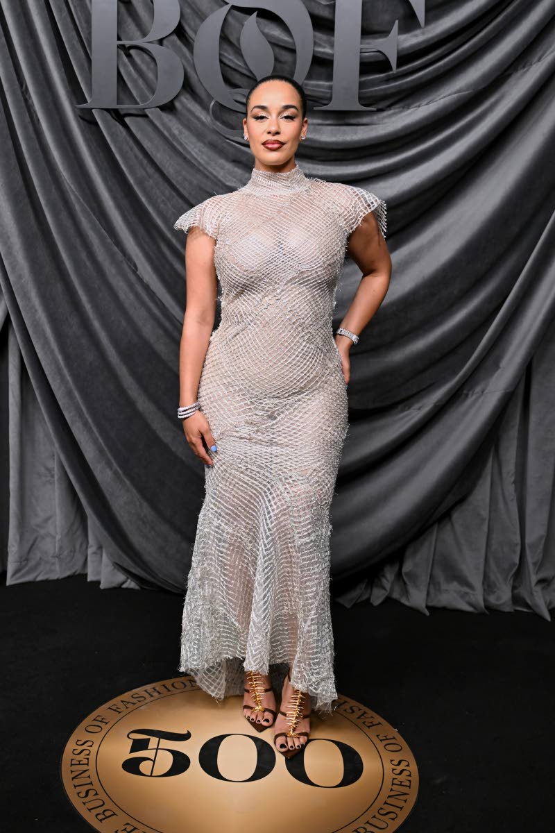 Jorja Smith keeps the face card on point as she poses for the camera.