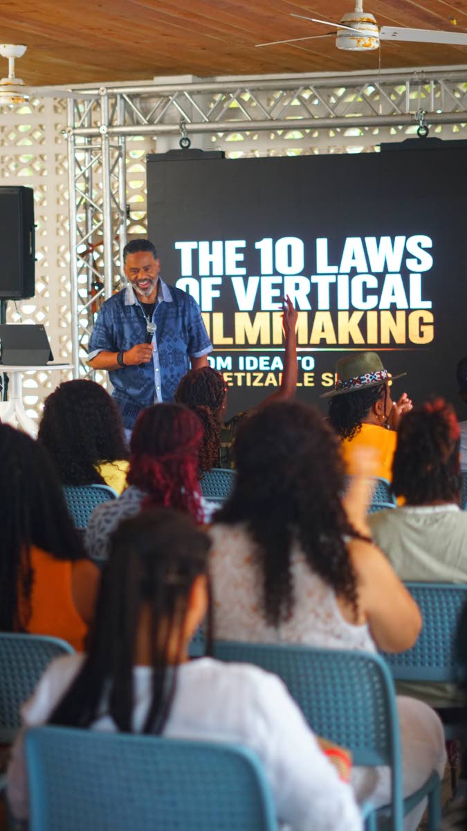Veteran American actor Richard Lawson takes questions from the NUFF Festival audience following a tutorial on ‘The 10 Laws of Vertical Filmmaking’. Lawson was joined by his business partner Denee Busby-Howard, co-founder of HyperLens Studios, for their