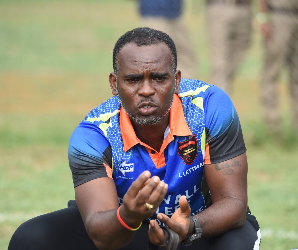 Leacroft Lettman, head coach of Cornwall College during an ISSA Ben Francis KO game against Manchester High on Tuesday, September 29, 2026.