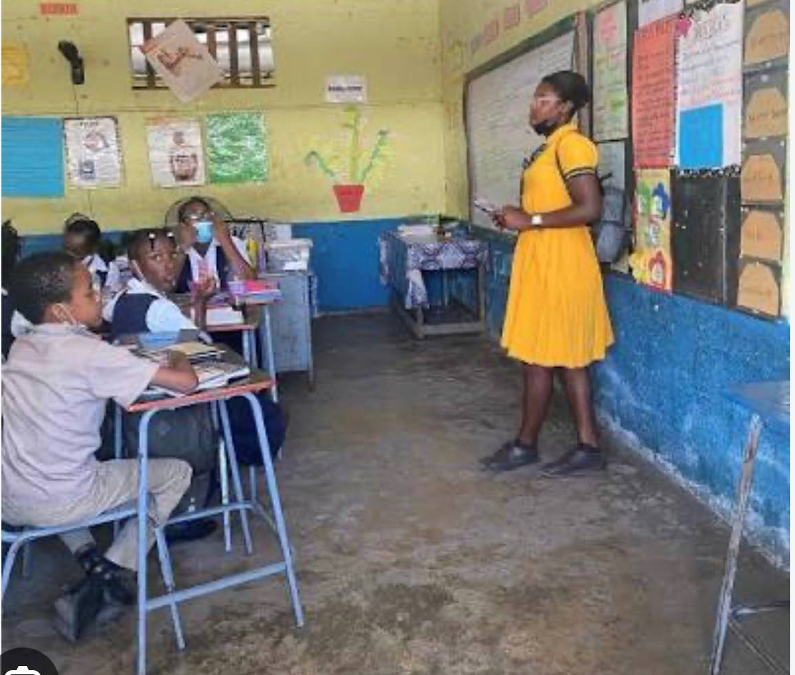 Classes in session at Petersfield High School pre-Hurricane Melissa.