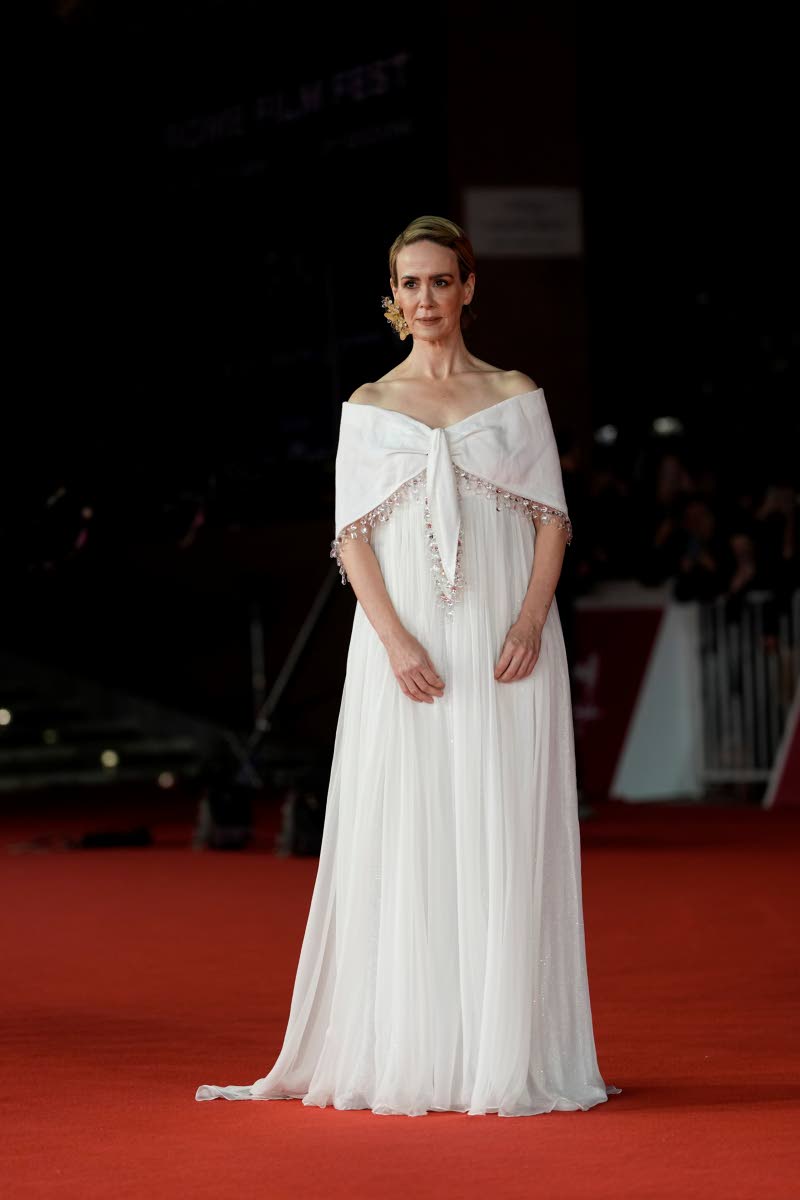 Sarah Paulson embraces high-fashion dressing in custom Miu Miu.