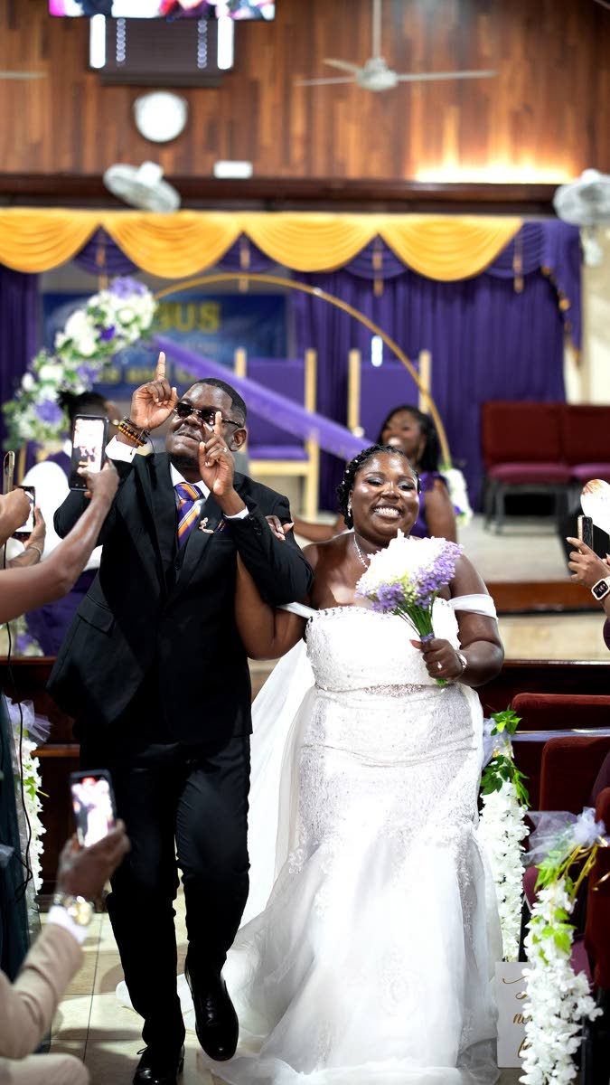  With vows exchanged and rings on, the Barretts turn their attention to celebrating their new chapter as husband and wife.