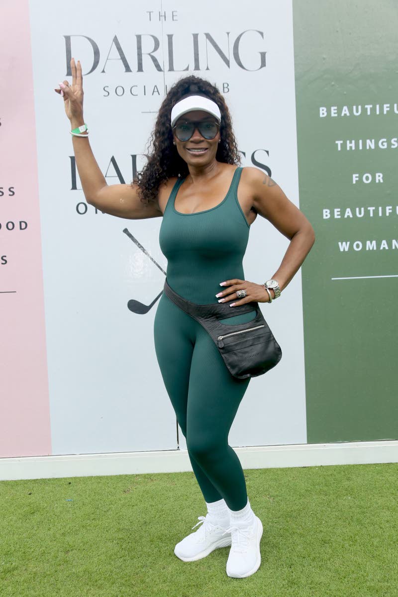  Patricia Mowatt, financial director at Mowatt’s Concrete, is all set for a day on the greens.