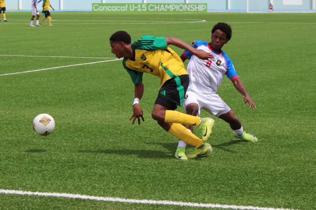 Jamaica U15s in action during the qualification rounds for the FIFA World Cup and Festival.