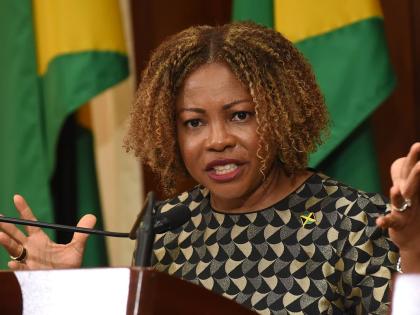 Minister of Education, Skills, Youth and Information, Senator Dr Dana Morris-Dixon during a Post-Cabinet Press Briefing at Jamaica House on Wednesday.