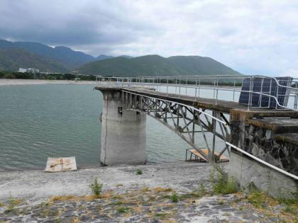 In this August photo, low water level is seen in Mona Reservoir.