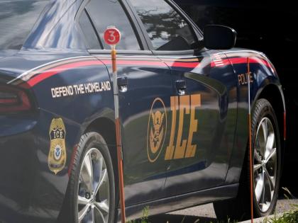 An Immigration and Customs Enforcement vehicle is parked outside the US Immigration and Customs Enforcement (ICE) building Wednesday, September 24, 2025, in Broadview, Ill. (AP Photo/Erin Hooley)