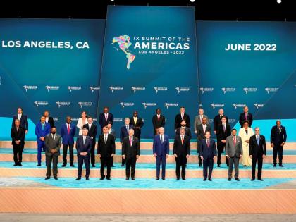 Participants pose for a family photo with heads of state and delegations at the Summit of the Americas, in June 2022, in Los Angeles.