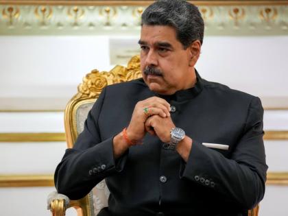 Venezuelan President Nicolás Maduro attends a meeting at Miraflores presidential palace in Caracas, Venezuela, February 20, 2024. (AP Photo/Ariana Cubillos, File)