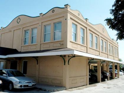 A section of the Jamaica Stock Exchange complex at Harbour Street, Kingston.