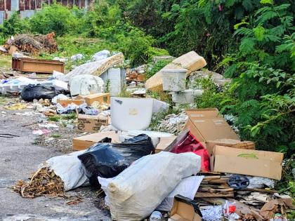 Garbage pileup in the Waltham Park Road community. 