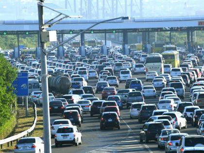 This file photo shows a traffic gridlock at the Portmore toll road. 