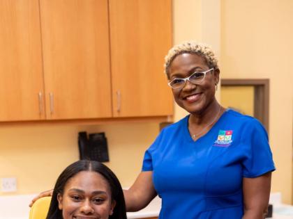 D Dr Anna Law is all smiles with patient Chey Swaby (left), continuing her commitment to personalised care.