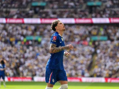 AP 
Chelsea’s Alejandro Garnacho reacts after failing to score during the FA Cup semi-final football match against Leeds in London, April 26.